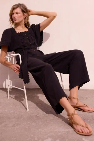 WYSE London Holiday-Briella Jumpsuit - Black