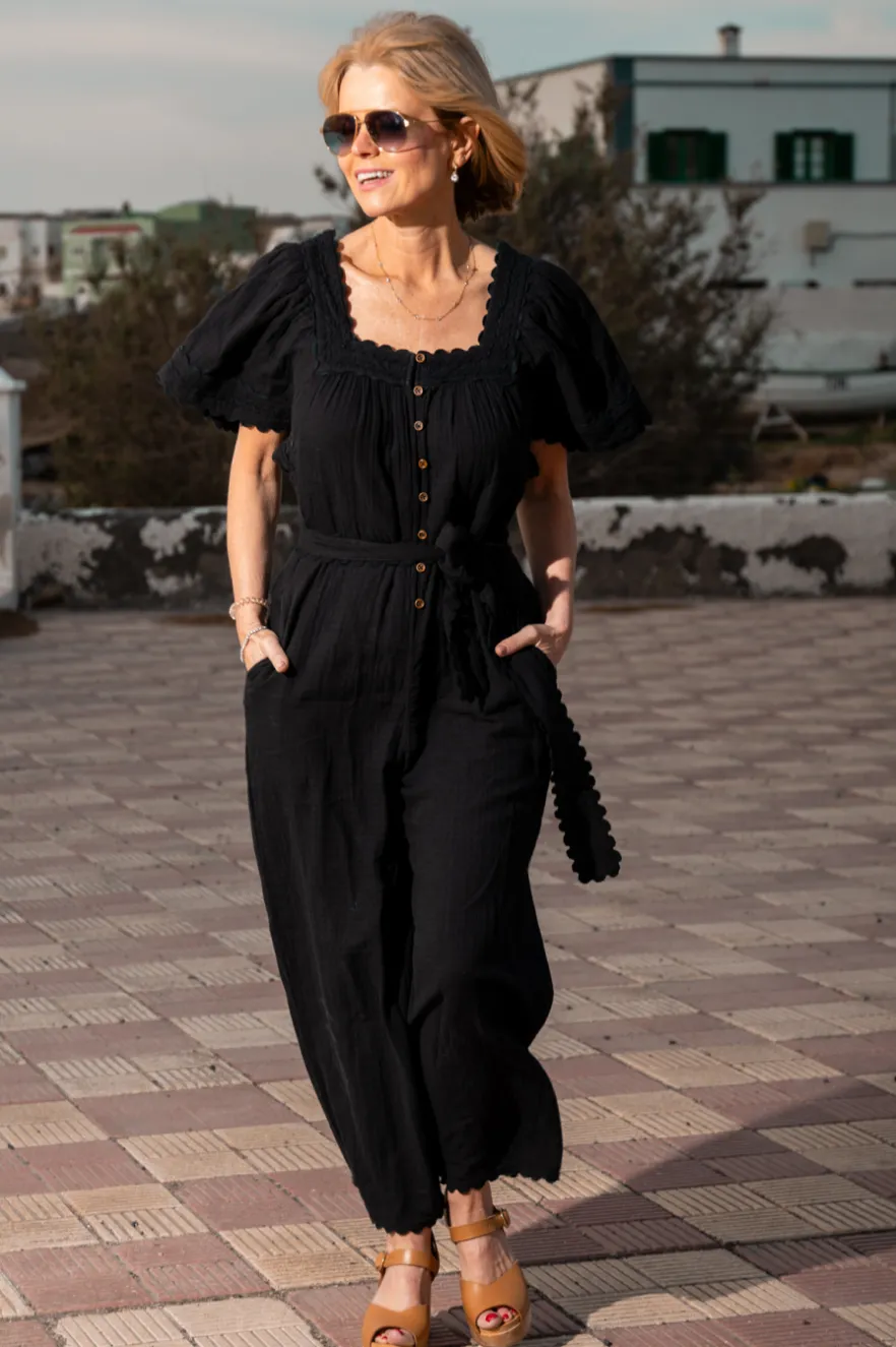 WYSE London Holiday-Briella Jumpsuit - Black