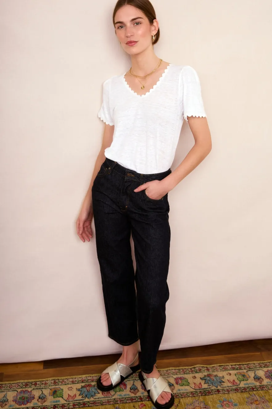 WYSE London Longer Lengths-Daisy Girlfriend Jean - Indigo