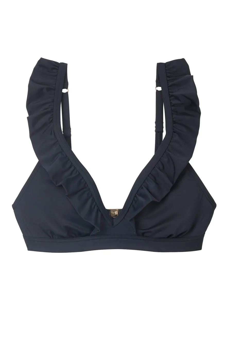 WYSE London Swimwear-Fleury Bikini Top - Black