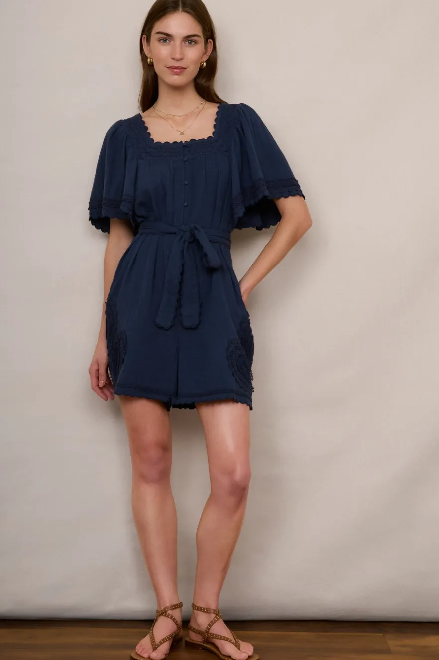 WYSE London Dresses & Jumpsuits-Issie Playsuit - Midnight