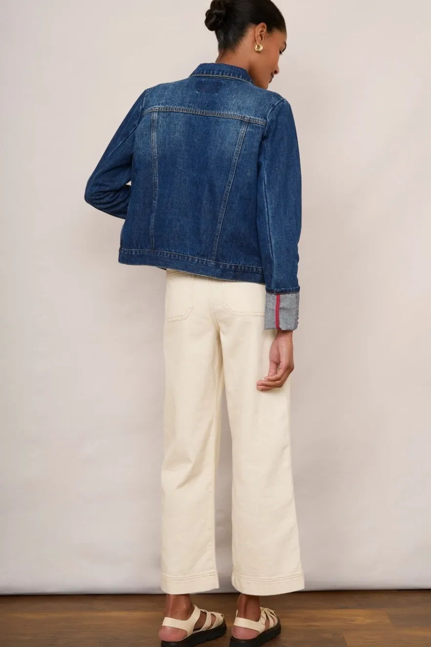 WYSE London Denim-Kelsey Denim Jacket - Mid Wash