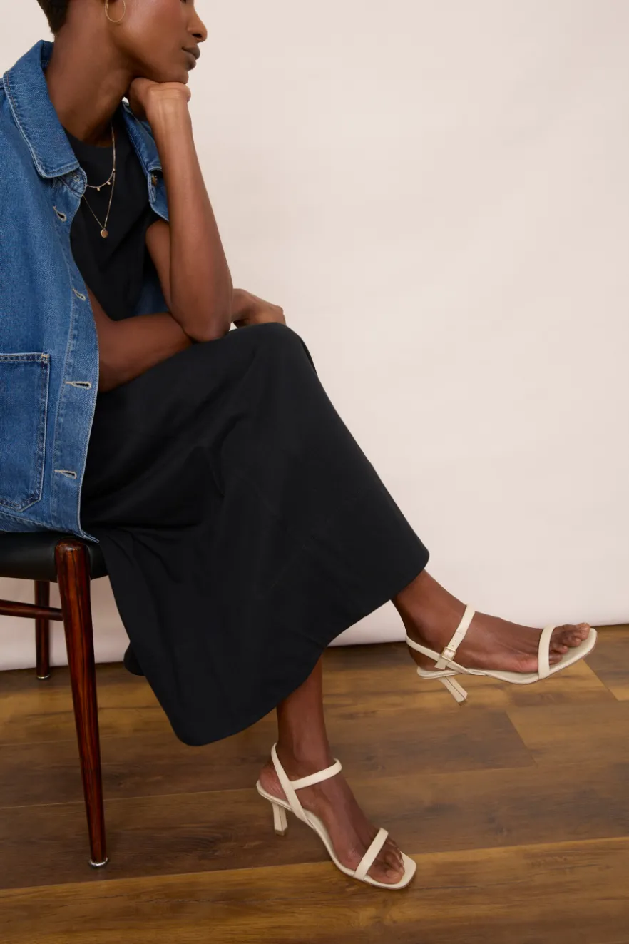 WYSE London Occasionwear-Lola Strappy Heel - Ivory