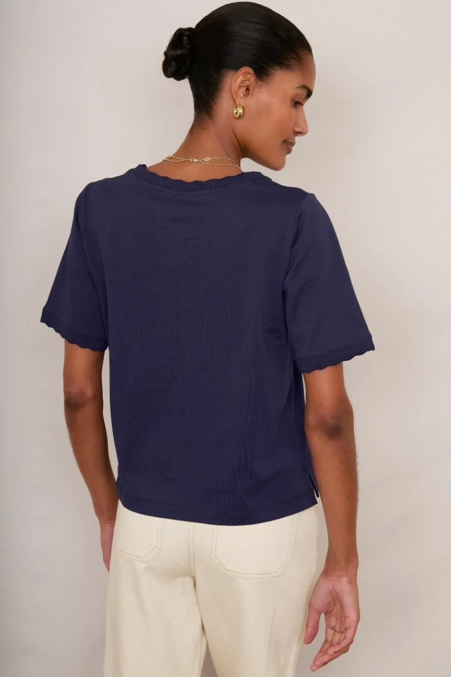 WYSE London Tops-Matilda Tee - Midnight
