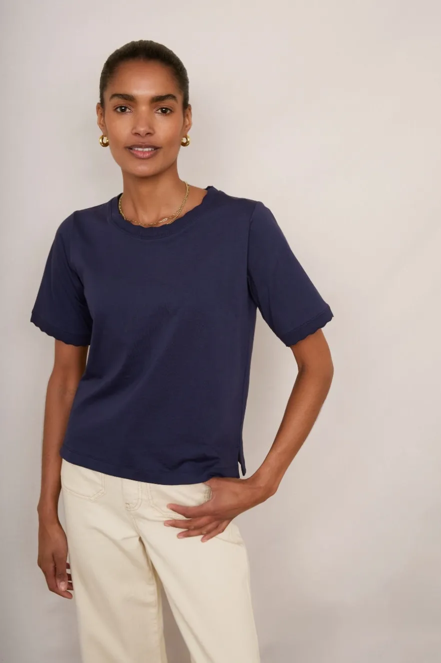WYSE London Tops-Matilda Tee - Midnight