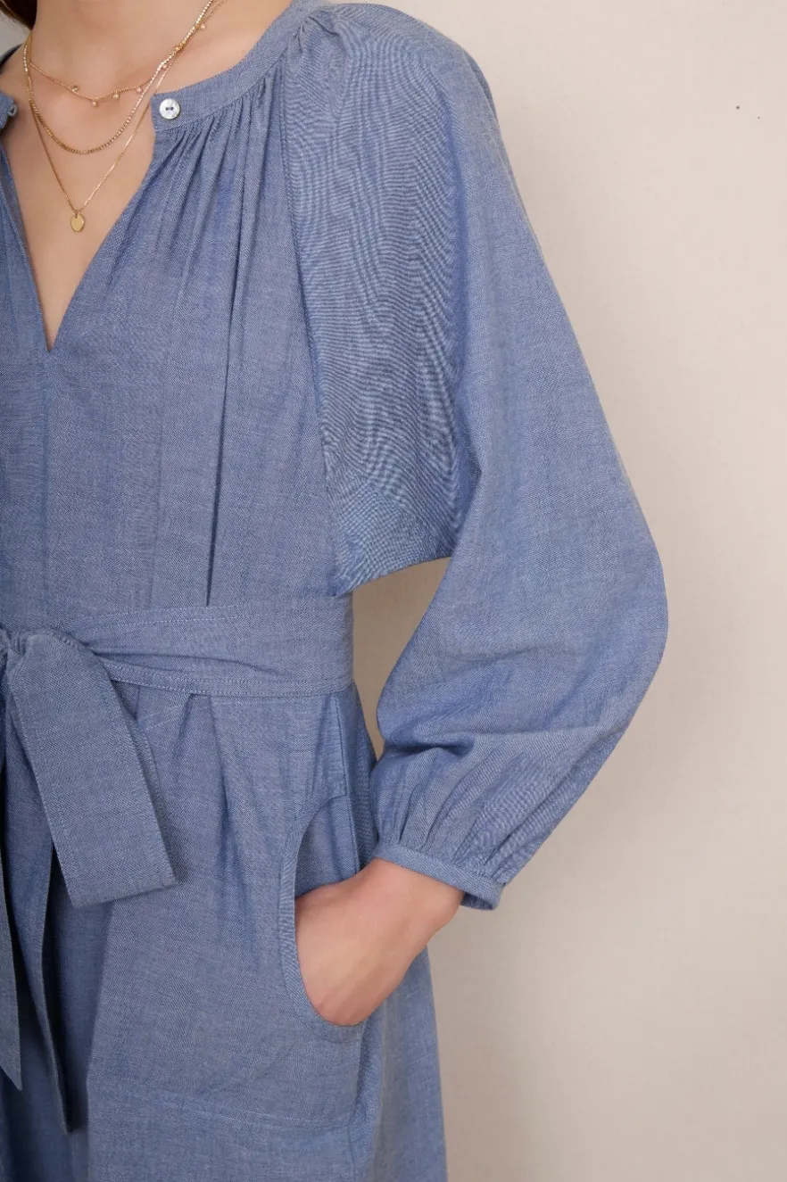 WYSE London Dresses & Jumpsuits-Maurelle Dress - Chambray