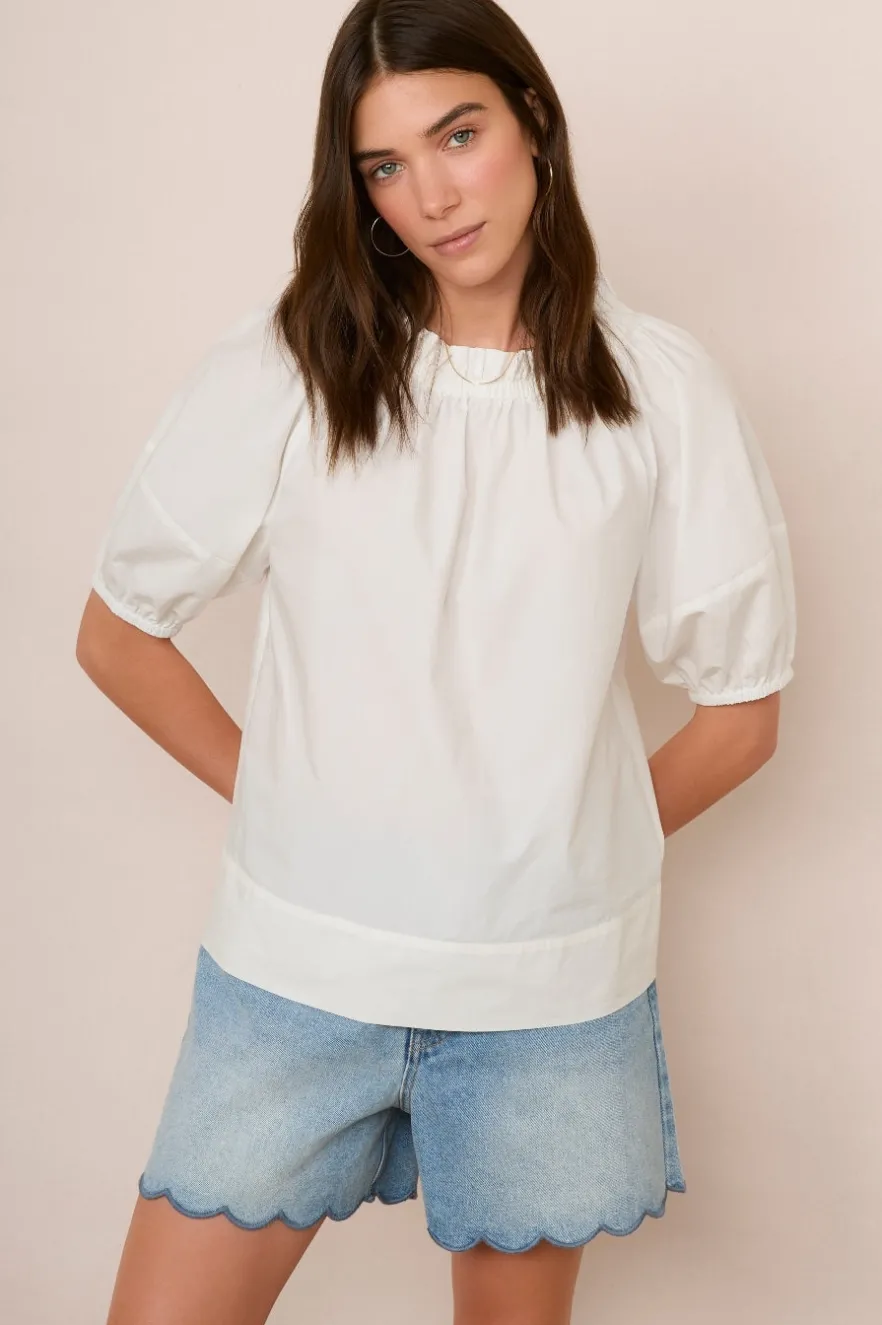 WYSE London Holiday-Mauve Top - Ivory