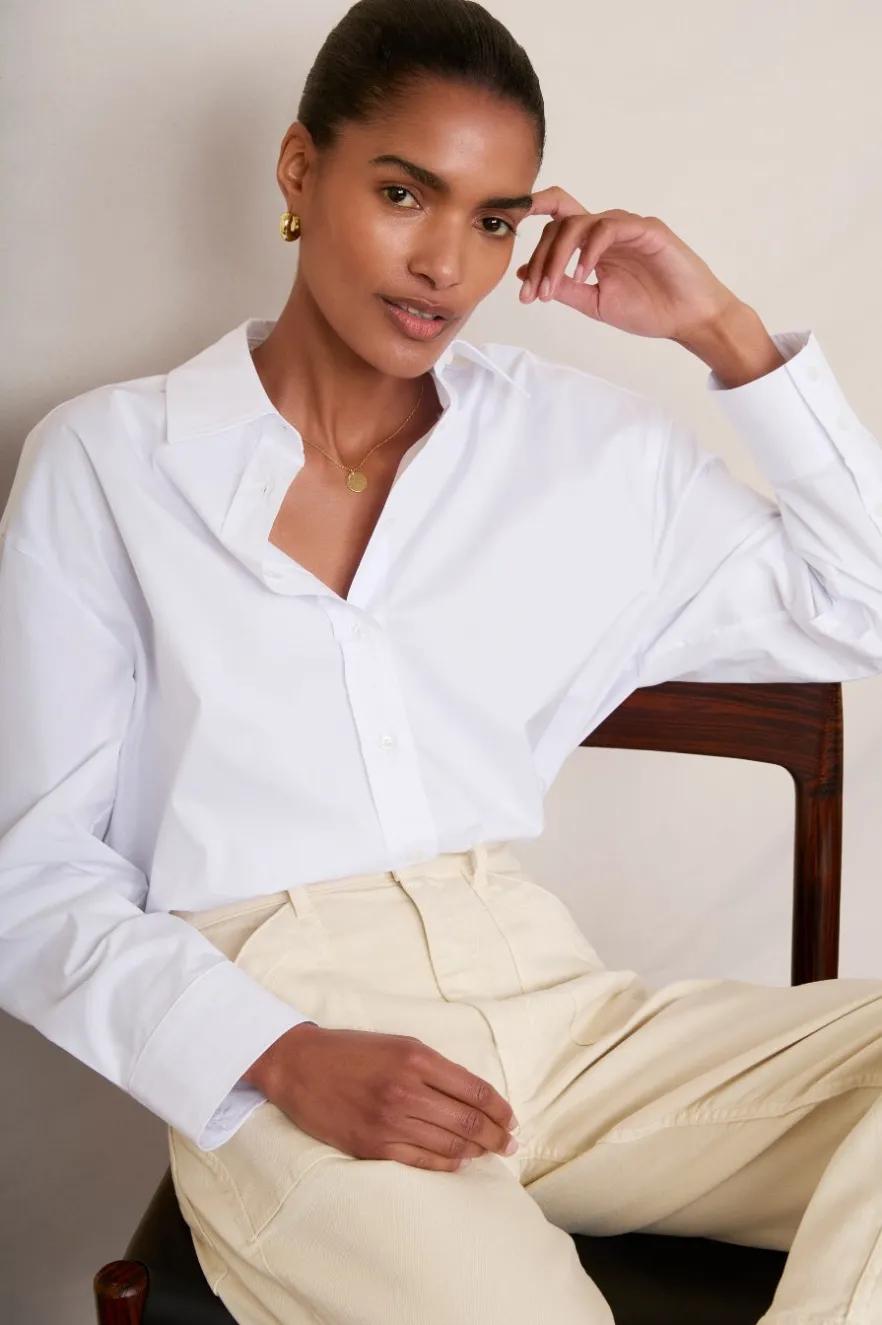 WYSE London Tops-Thomasina Shirt - White