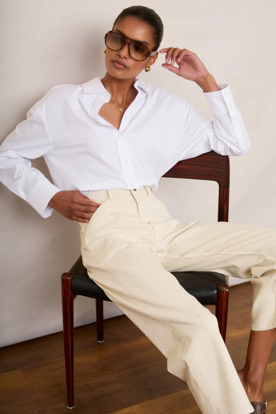 WYSE London Tops-Thomasina Shirt - White